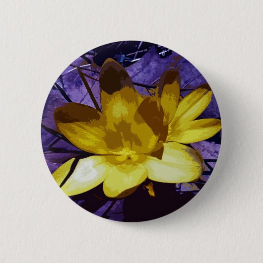 Digital Yellow Crocus Button (Vorderseite)