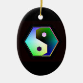 "Digital Yin Yang" Keramik Ornament (Vorne)