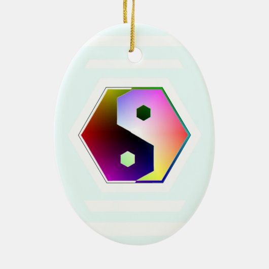 "Digital Yin Yang" Keramik Ornament (Hinten)