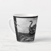 Digital zeichnend Swan Lake LS Latte Tasse (Linke Ecke)