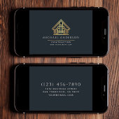 Digital Zuhause Gebäude Construction Blue Business Karte