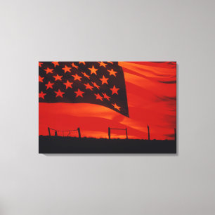 Digital-Zusammensetzung der amerikanischen Flagge Leinwanddruck
