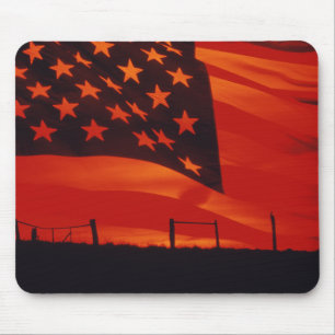 Digital-Zusammensetzung der amerikanischen Flagge Mousepad