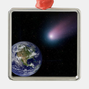 Digital-Zusammensetzung einer Kometenüberschrift Ornament Aus Metall