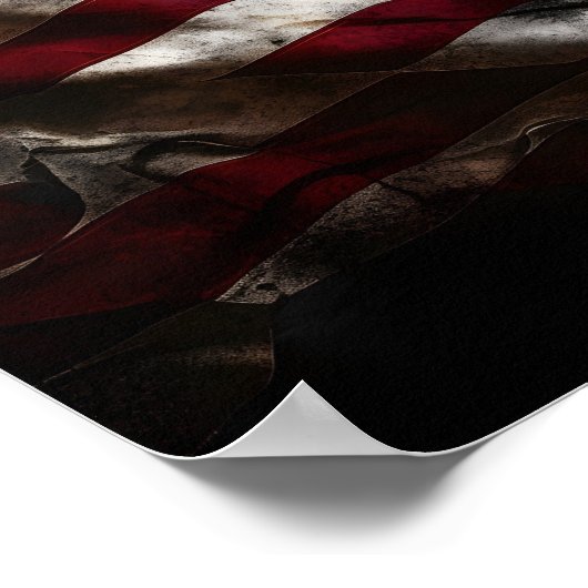 Digitaldruck der amerikanischen Flagge Poster (Ecke)