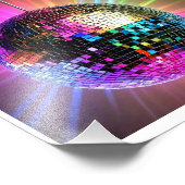 Digitaldruck eines Fotos einer Diskokugel Fotodruck (Ecke)