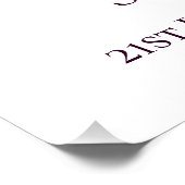 Digitale 21. Geburtstag Lila Lilac-Blume Poster (Ecke)