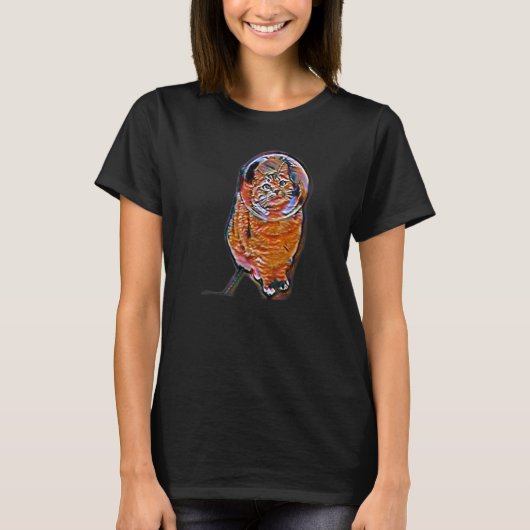 Digitale abstrakte Katze 17 T-Shirt (Vorderseite)