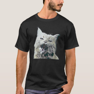 Digitale abstrakte Katze 27 T-Shirt