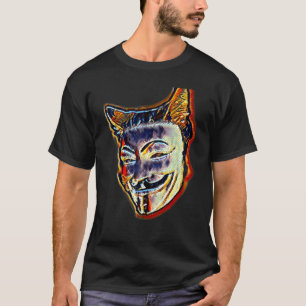 Digitale abstrakte Katze 32 T-Shirt