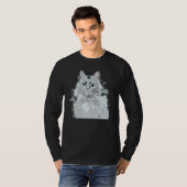 Digitale abstrakte Katze 32 T-Shirt (Vorne ganz)
