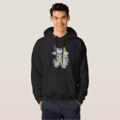 Digitale abstrakte Katze 35 Hoodie (Vorne ganz)