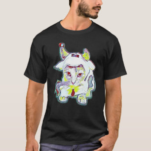 Digitale abstrakte Katze 35 T-Shirt