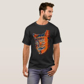 Digitale abstrakte Katze 3 T-Shirt (Vorne ganz)