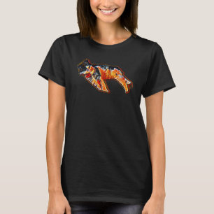 Digitale abstrakte Katze 3 T-Shirt