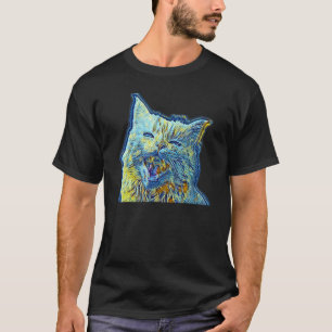 Digitale abstrakte Katze 49 T-Shirt