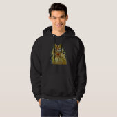Digitale abstrakte Katze 56 Hoodie (Vorne ganz)