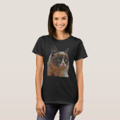 Digitale abstrakte Katze 57 T-Shirt (Vorne ganz)