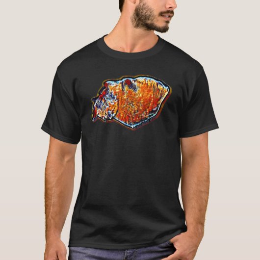 Digitale abstrakte Katze 5 T-Shirt (Vorderseite)