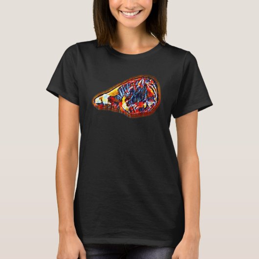 Digitale abstrakte Katze 6 T-Shirt (Vorderseite)