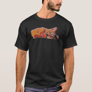 Digitale abstrakte Katze 75 T-Shirt