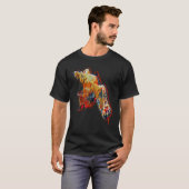 Digitale abstrakte Katze 79 T-Shirt (Vorne ganz)