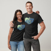 Digitale abstrakte Katze 7 T-Shirt (Unisex)