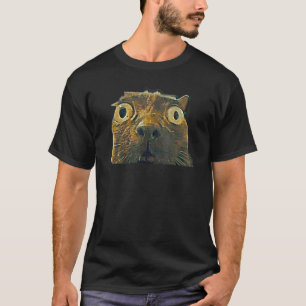 Digitale abstrakte Katze 7 T-Shirt