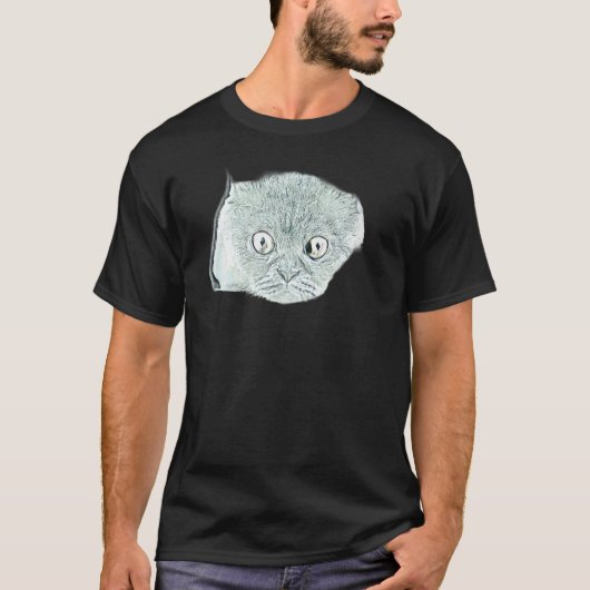 Digitale abstrakte Katze 83 T-Shirt (Vorderseite)