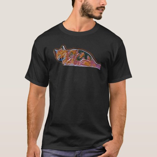 Digitale abstrakte Katze 8 T-Shirt (Vorderseite)