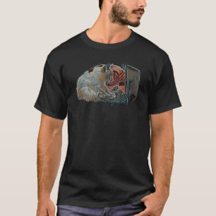 Digitale abstrakte Katze Malerei 10 T-Shirt