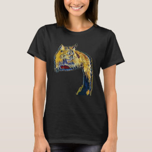 Digitale abstrakte Katze Malerei 18 T-Shirt