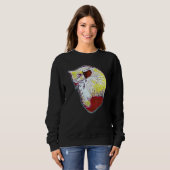Digitale abstrakte Katze Malerei 29 Sweatshirt (Vorne ganz)