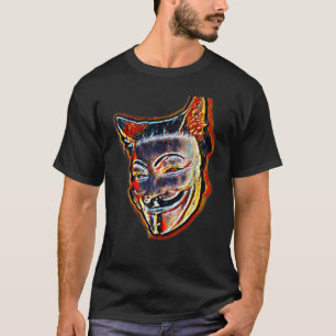 Digitale abstrakte Katze Malerei 34 T-Shirt