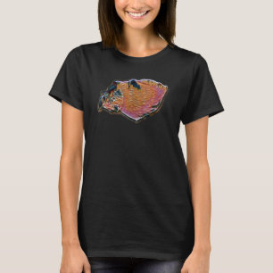 Digitale abstrakte Katze Malerei 40 T-Shirt