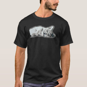 Digitale abstrakte Katze Malerei 4 T-Shirt