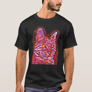 Digitale abstrakte Katze Malerei 59 T-Shirt