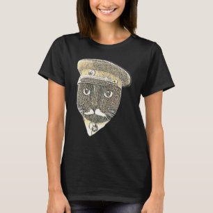 Digitale abstrakte Katze Malerei 70 T-Shirt