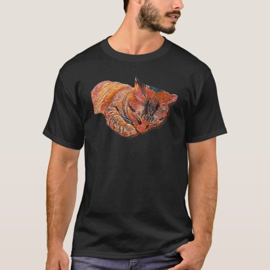 Digitale abstrakte Katze Malerei 72 T-Shirt (Vorderseite)