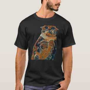 Digitale abstrakte Katze Malerei 74 T-Shirt