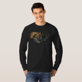Digitale abstrakte Katze Malerei 82 T-Shirt (Vorne ganz)