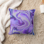 Digitale Abstrakte Kunst, Lila Marmor Kissen (Decke)