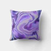 Digitale Abstrakte Kunst, Lila Marmor Kissen (Rückseite)