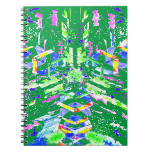 Digitale abstrakte Kunst nennen wir sie Chaos Notizblock