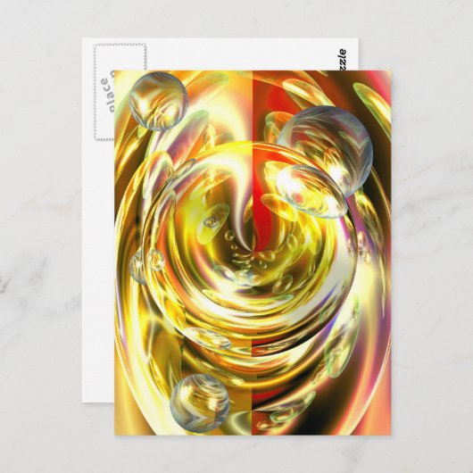 Digitale Abstrakte Kunst Postkarte (Vorne/Hinten)