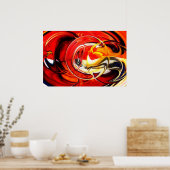 Digitale Abstrakte Malerei Art Drucken Computerkun Poster (Küche)