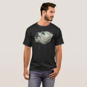 Digitale abstrakte Malerei einer Katze 2 T-Shirt (Vorne ganz)