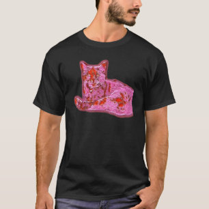 Digitale abstrakte Malerei einer Katze 8 T-Shirt