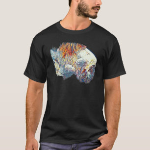 Digitale abstrakte Malerei einer Katze 9 T-Shirt