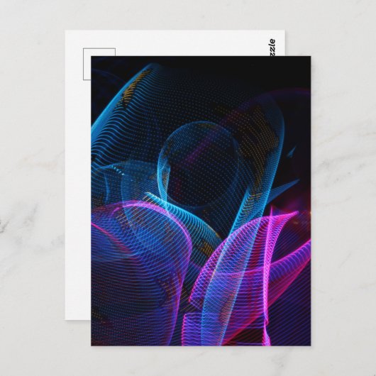 Digitale Abstrakte Postkarte 1 (Vorne/Hinten)